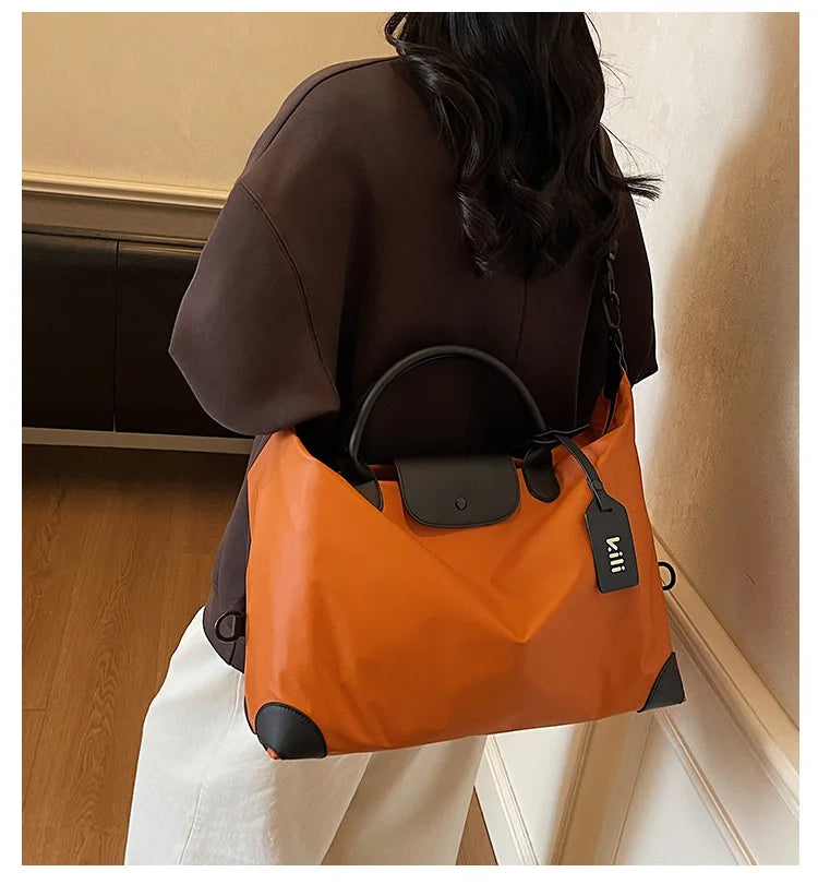 Fashion film travel bag, business travel luggage bag, commuting storage bag, large capacity diagonal cross yoga fitness bag